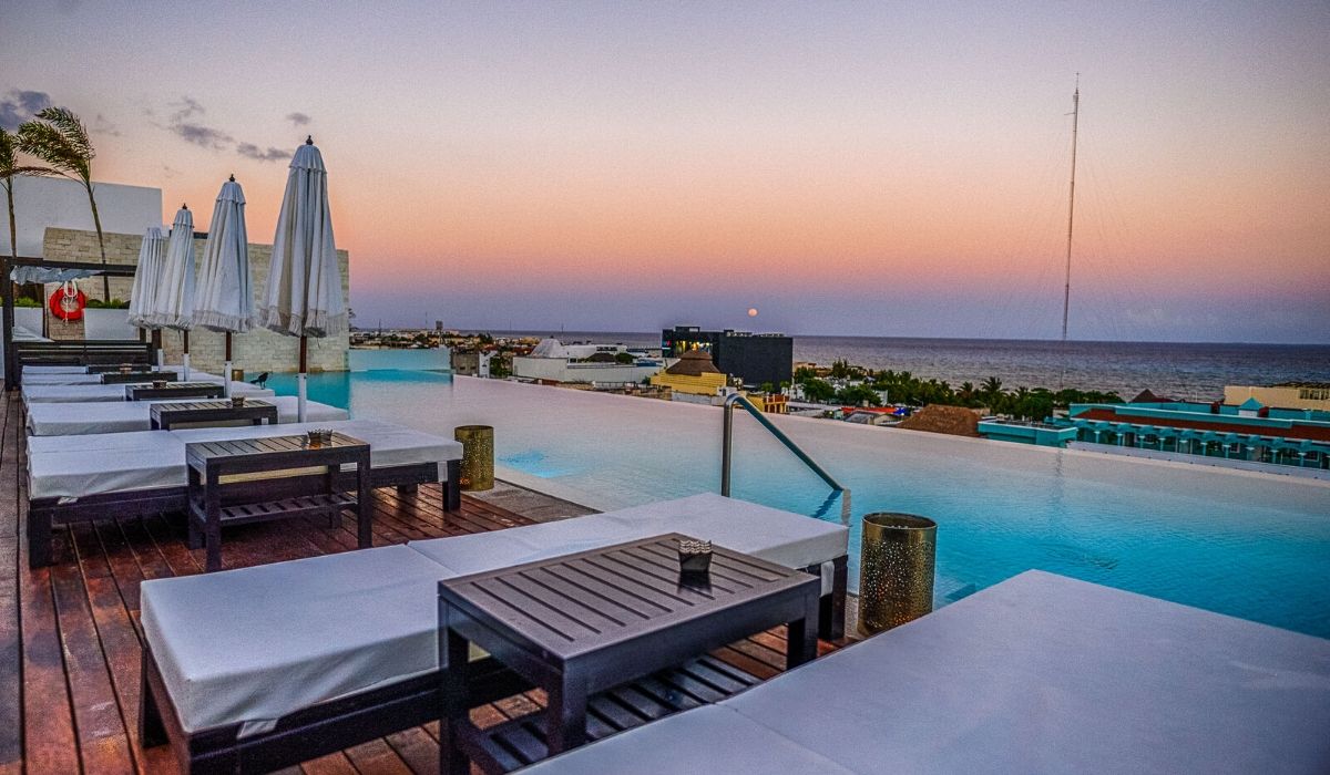 Rooftop pool in Playa del Carmen