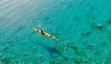 Kayak in the sea