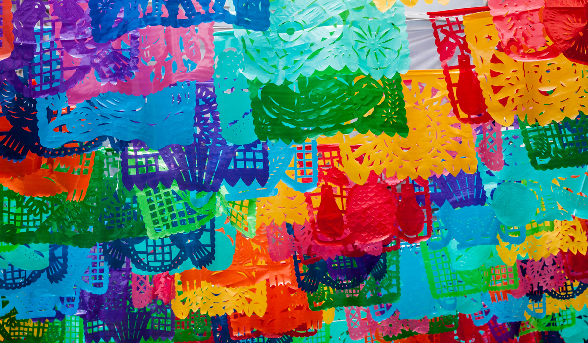 Mexico celebration flags Mexico celebration flags